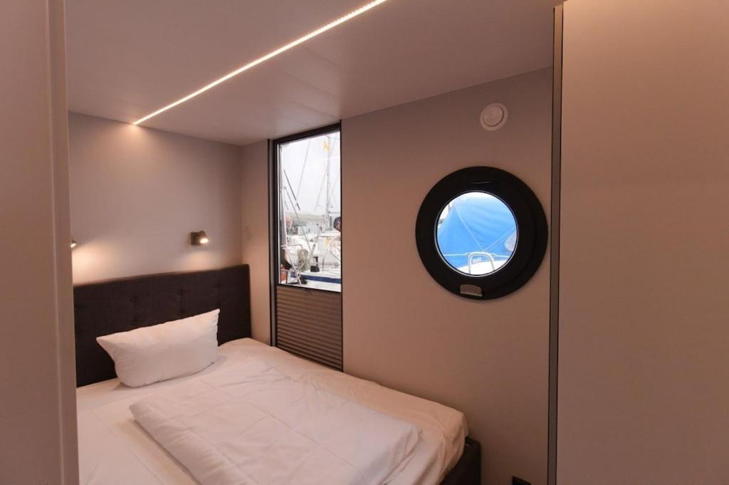 Hausboot Fjord Meeresbrise Mit Dachterrasse In Flensburg Eksteriør bilde