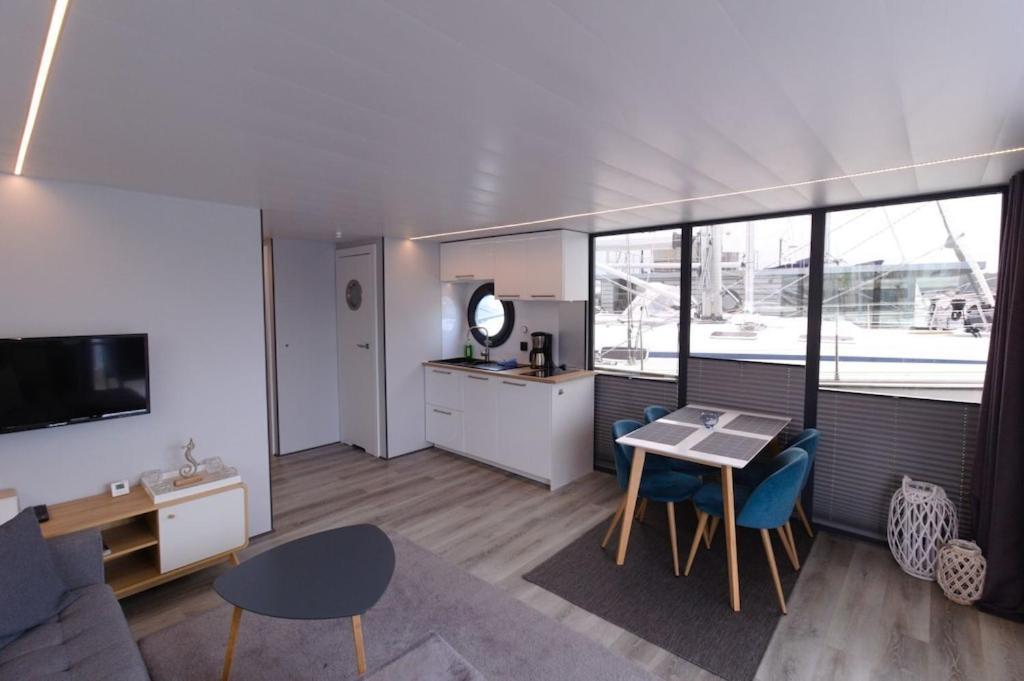 Hausboot Fjord Meeresbrise Mit Dachterrasse In Flensburg Eksteriør bilde